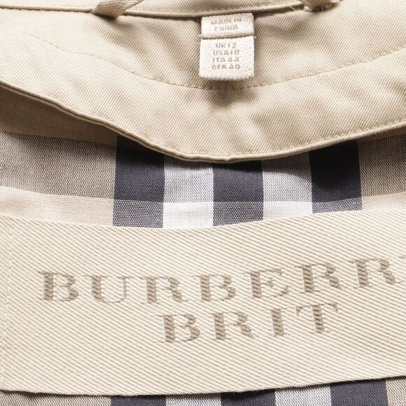 Burberry Brit Single-Breasted Belted Short Trench Coat in Cotton - Picture 4 of 6